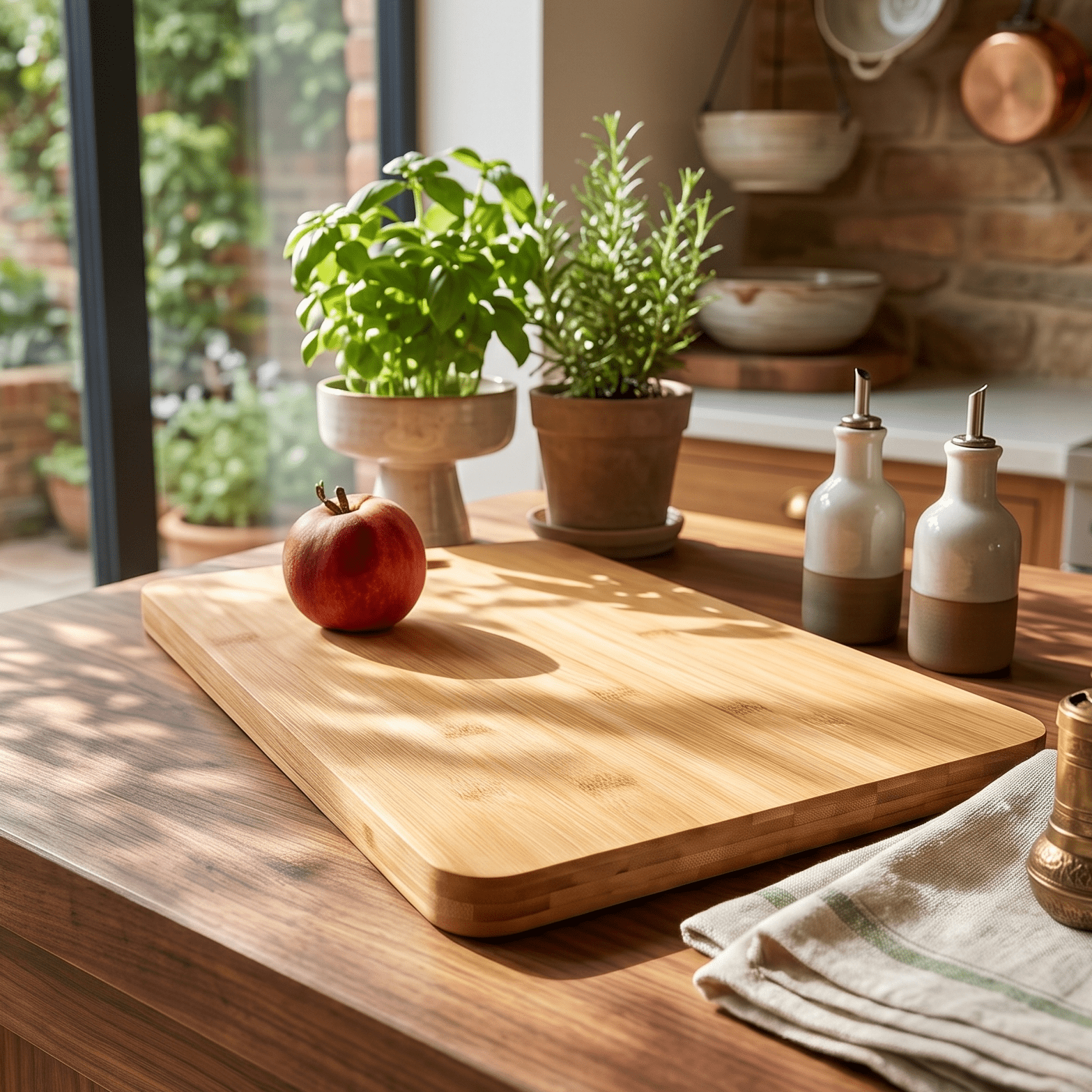 16" Bamboo Cutting Board with Handle - Bamboo Switch
