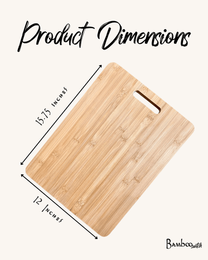 16" Bamboo Cutting Board with Handle - Bamboo Switch