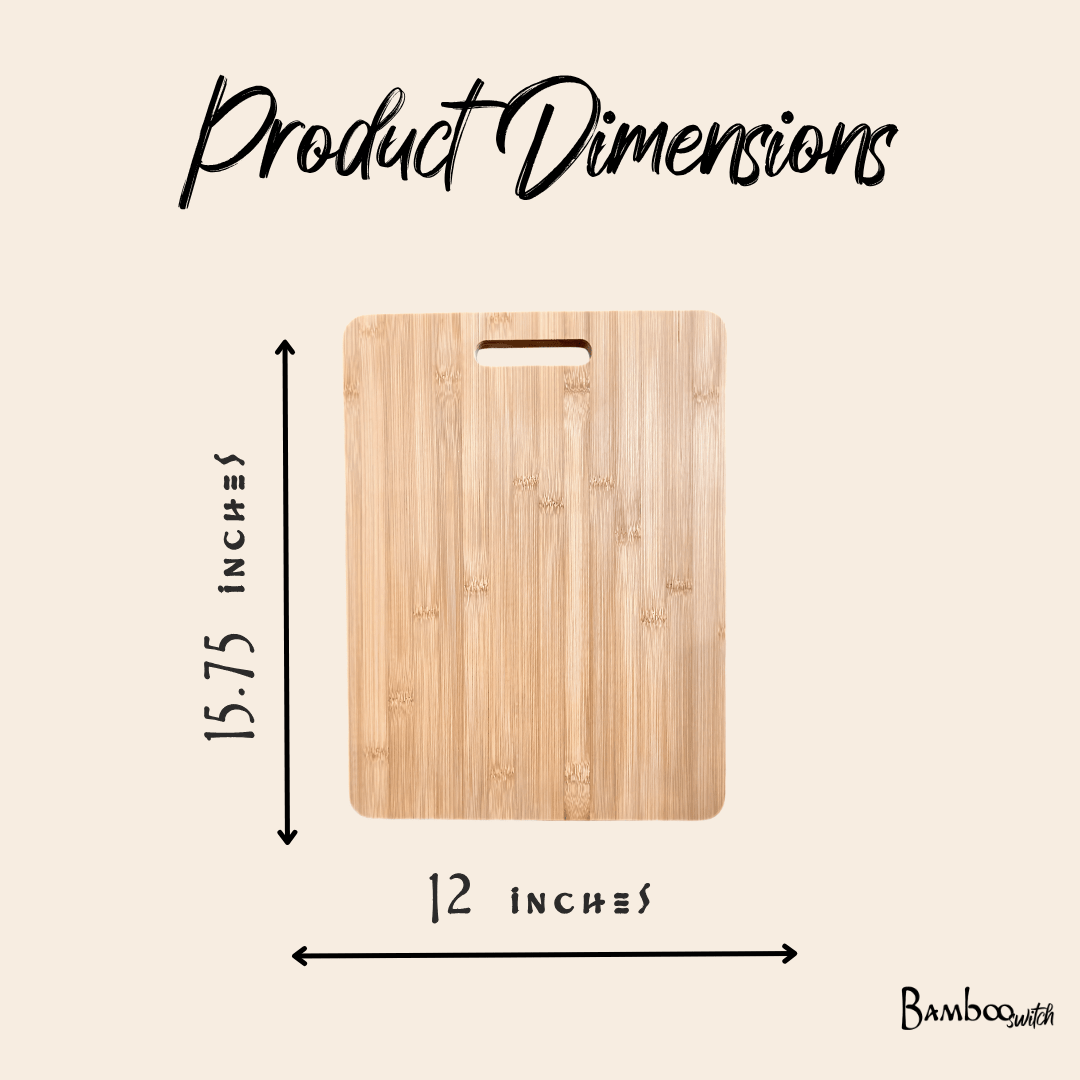 16" Bamboo Cutting Board with Handle - Bamboo Switch
