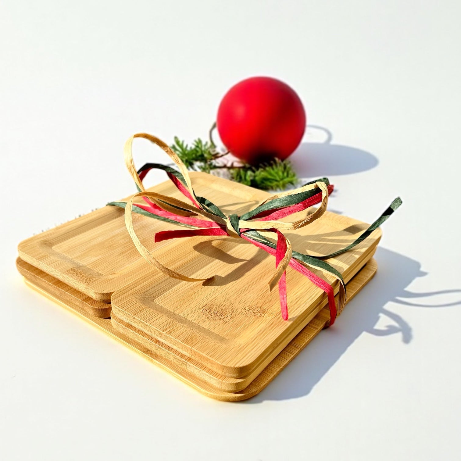 5 Piece Bamboo Dining Plate Serving Set - Bamboo Switch