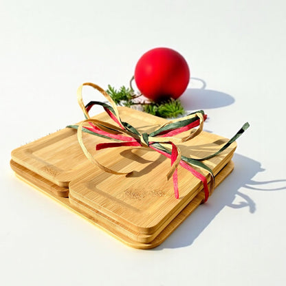 5 Piece Bamboo Dining Plate Serving Set - Bamboo Switch