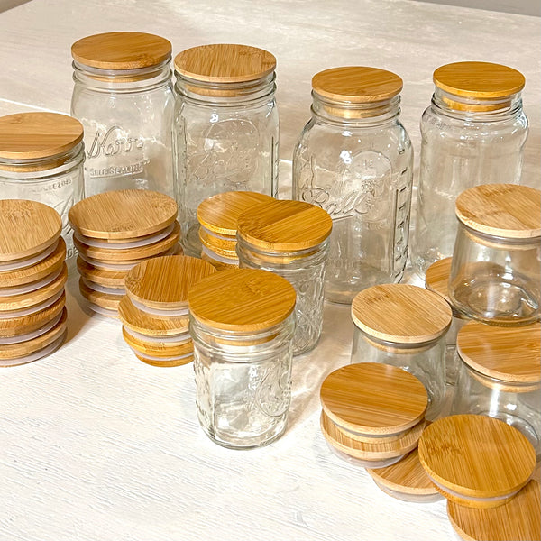 Bamboo Wide Mouth Jar Lids