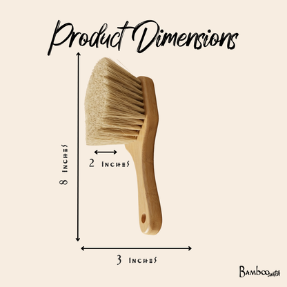 A premium bamboo brush with 2 inch bristles