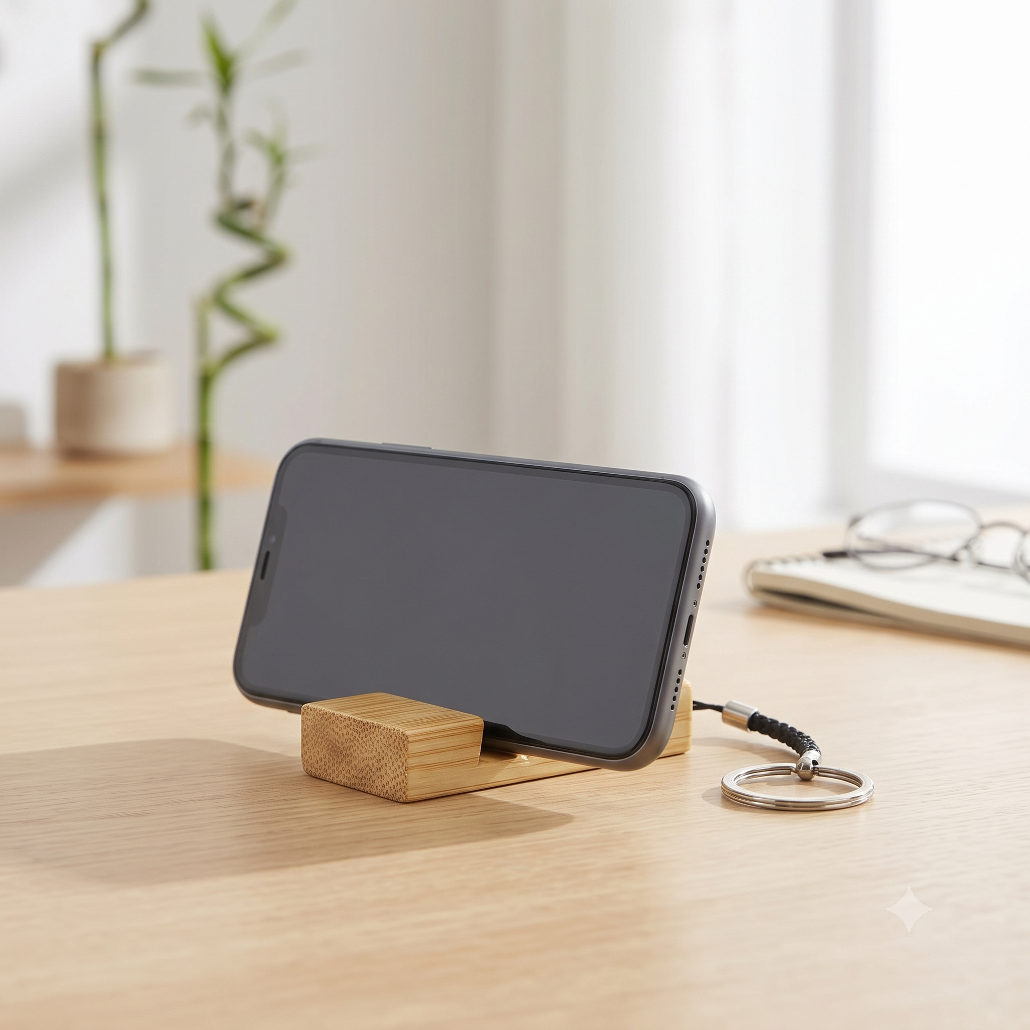 Bamboo Keychain Phone Holder | Bamboo Switch