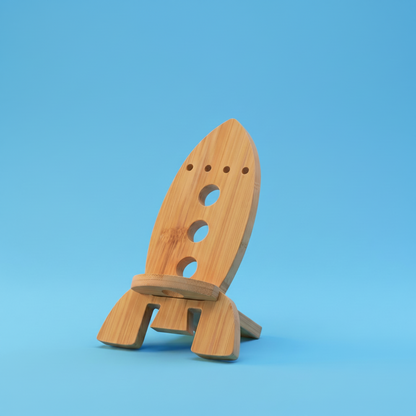 Bamboo Phone Stand Rocket Ship | Bamboo Switch