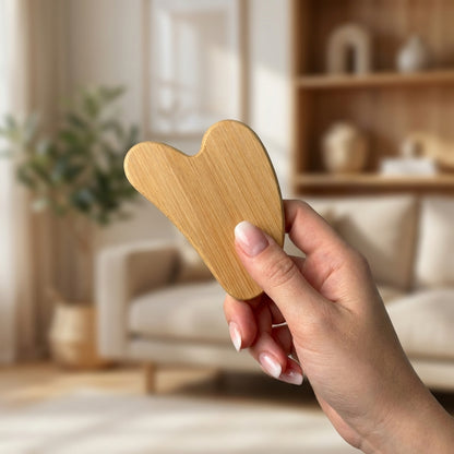 Bamboo Gua Sha in hand