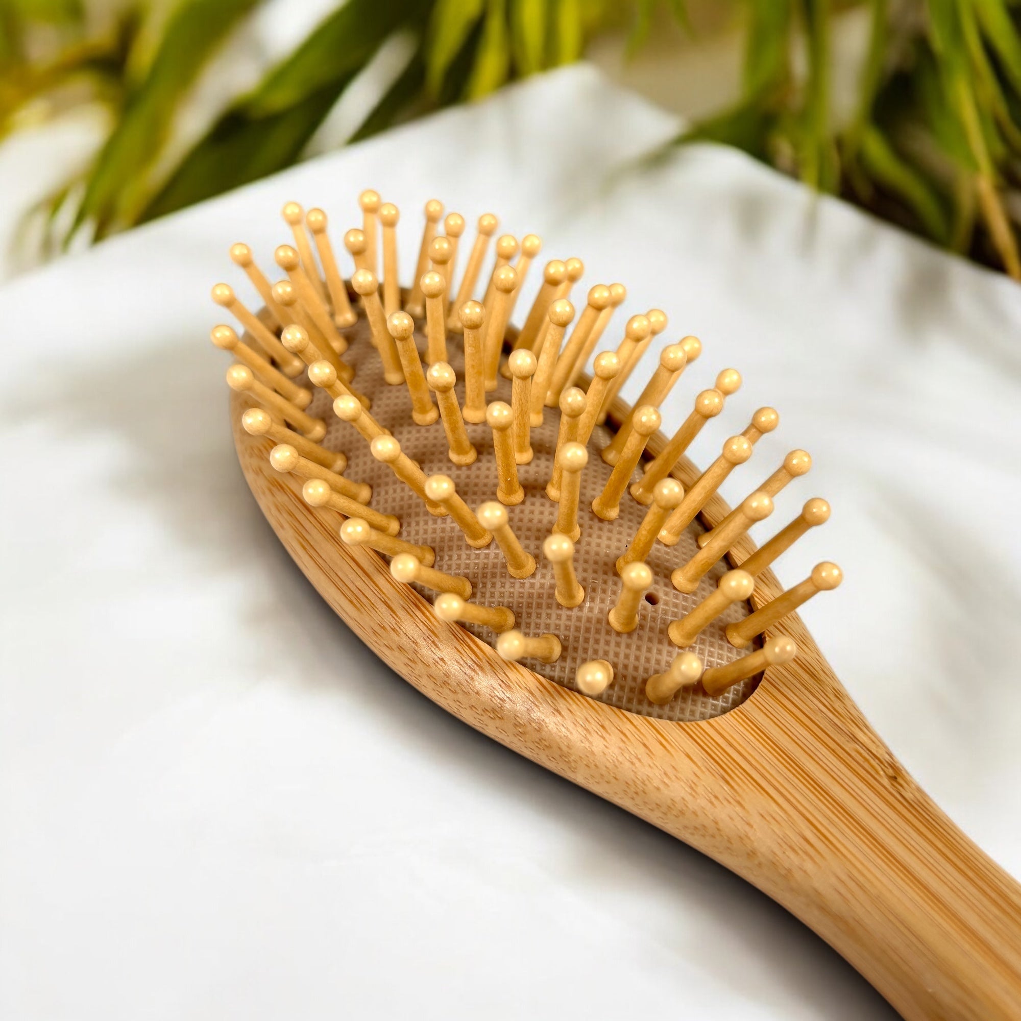 Bamboo Rounded Paddle Hair Brush | For Kids