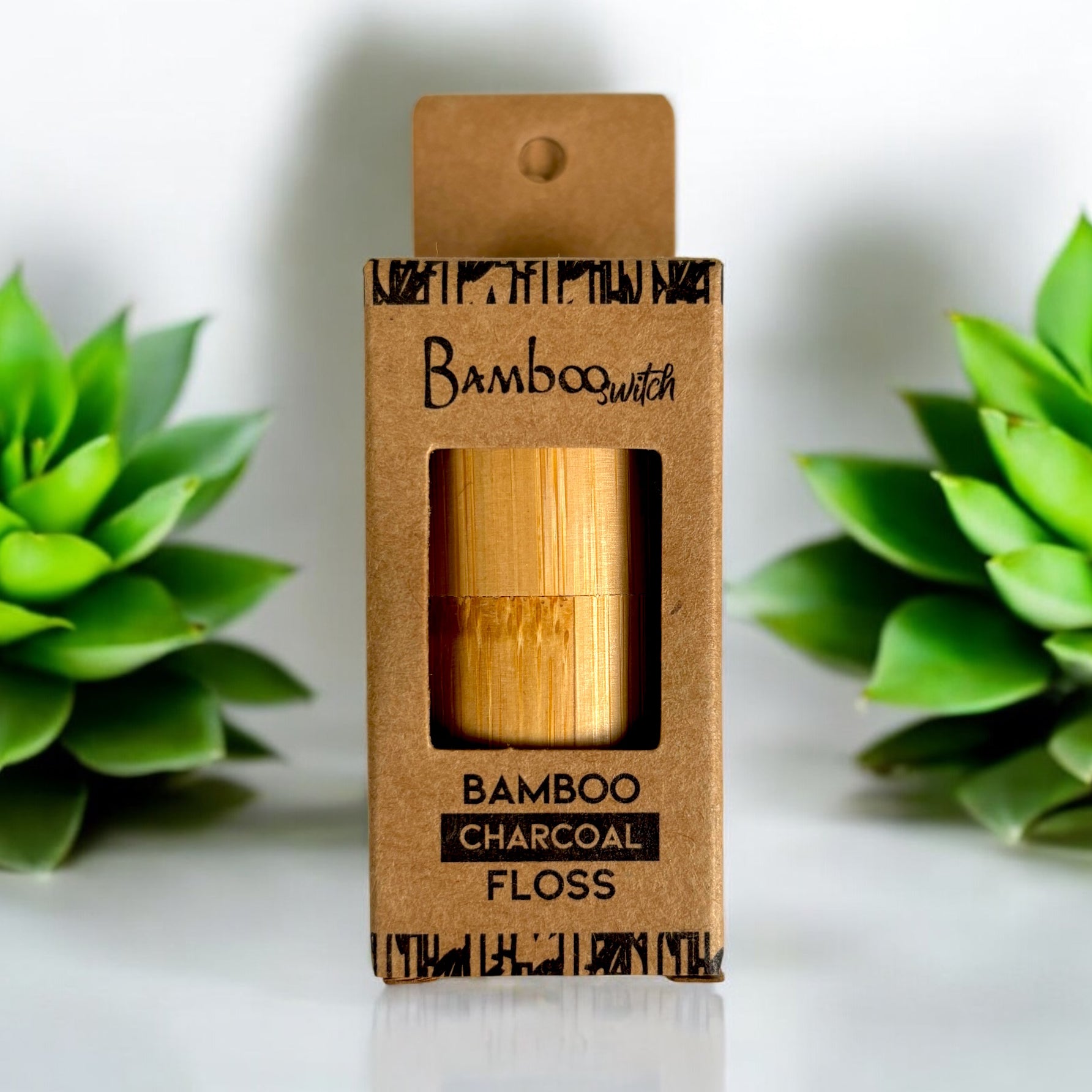 Bamboo Floss Container + Bamboo Charcoal Floss