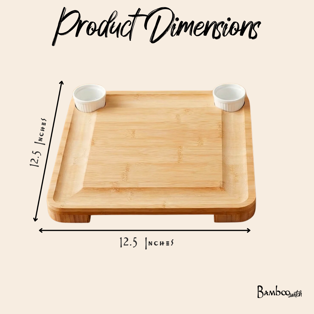 Bamboo Charcuterie Board Set with Cheese Tools