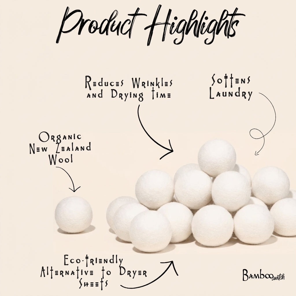 Wool Dryer Balls | Set of 6