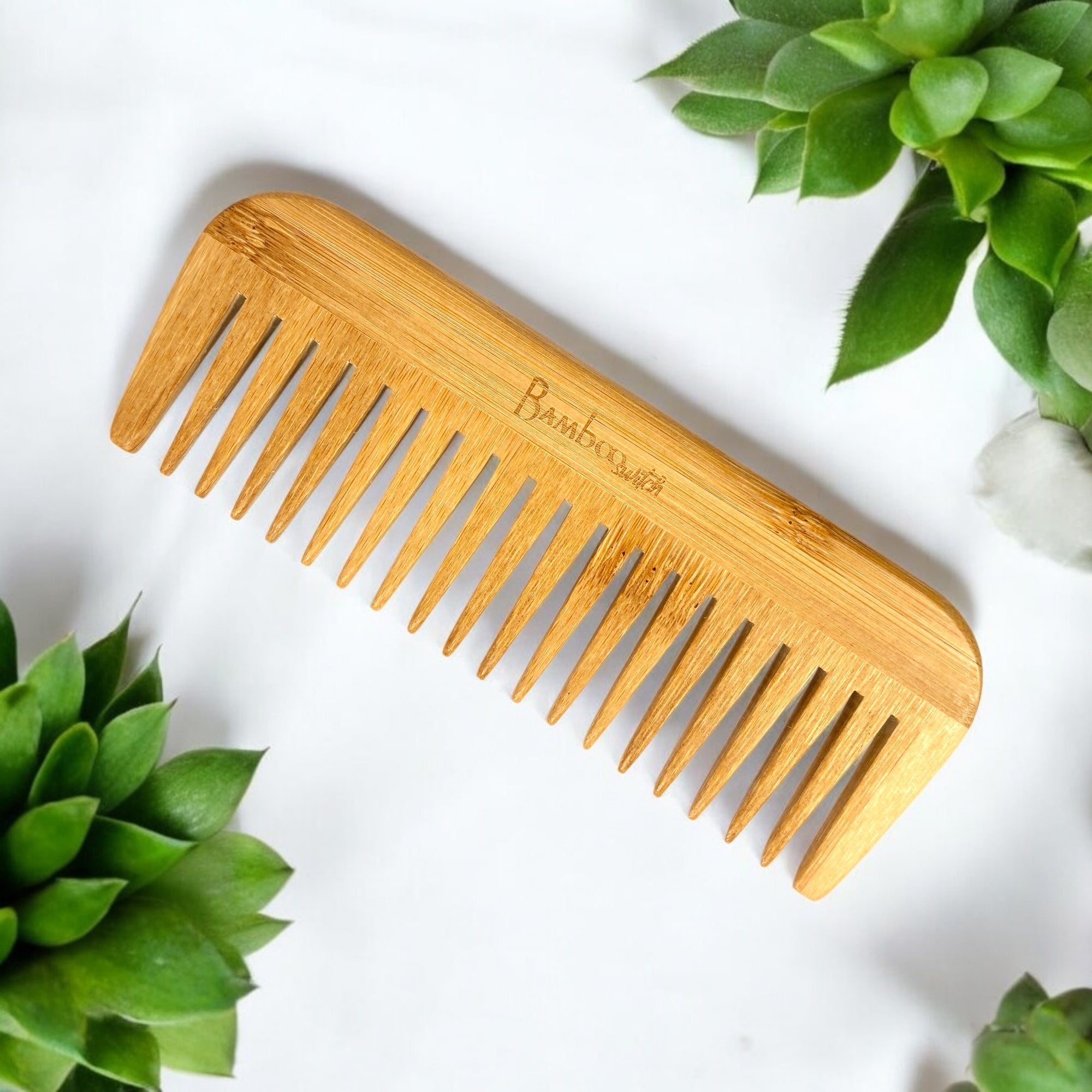 Bamboo Wide Tooth Comb | Pointed
