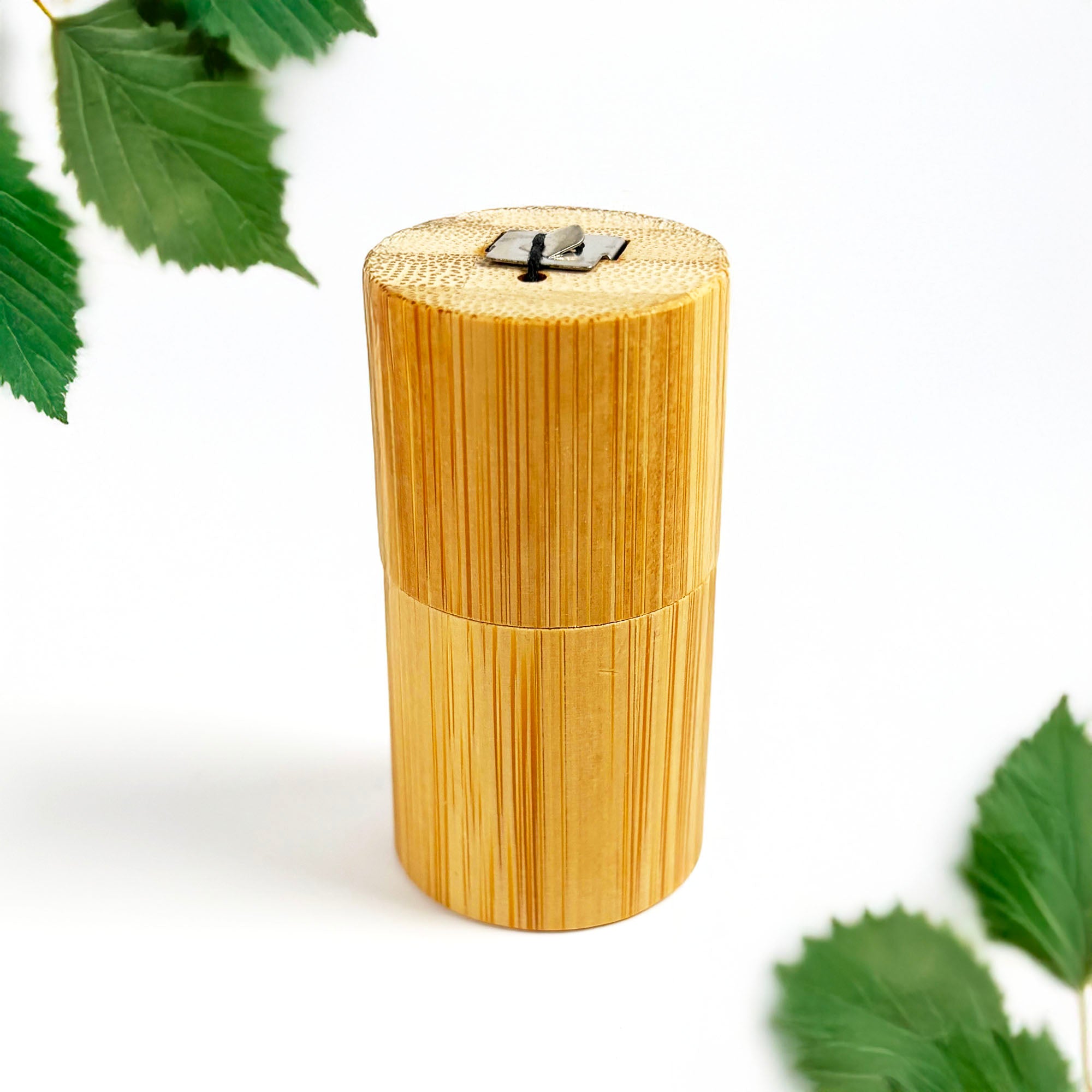 Bamboo Floss Container + Bamboo Charcoal Floss
