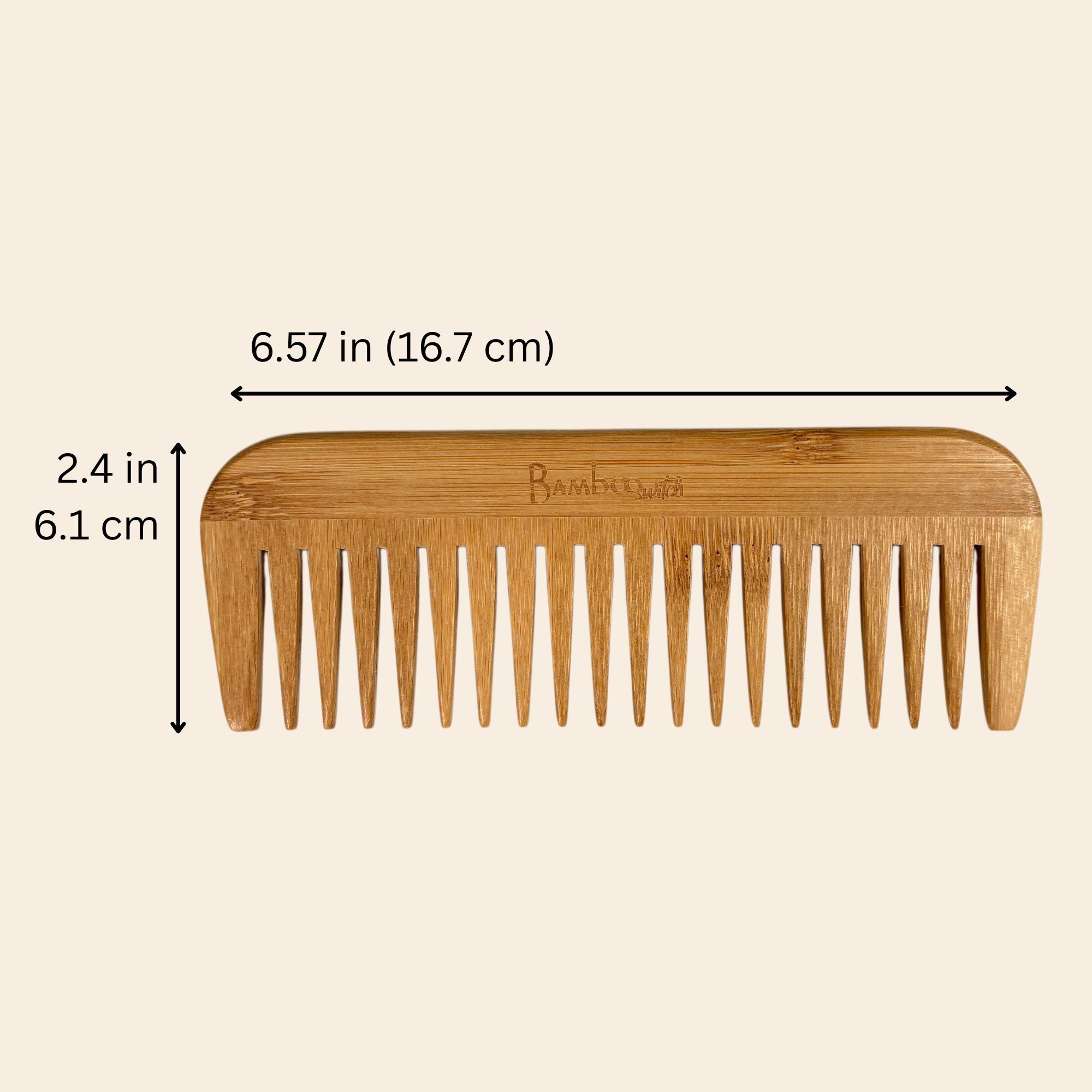 Bamboo Wide Tooth Comb | Pointed