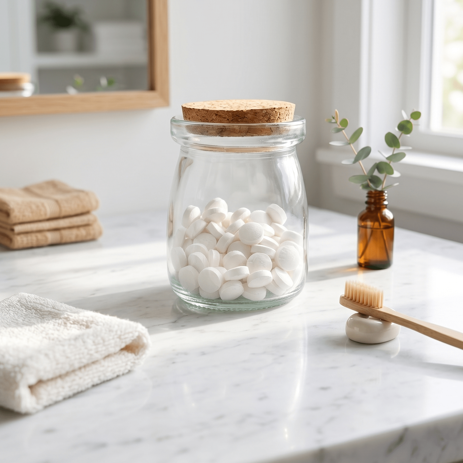 All Natural Toothpaste Tablets | 90ct in Glass Jar - Bamboo Switch