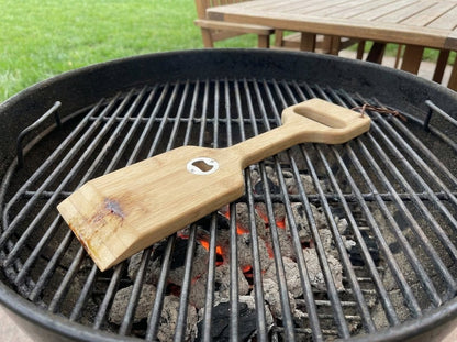 Bamboo 3 - in - 1 Grill Scraper, Spatula & Bottle Opener - Bamboo Switch