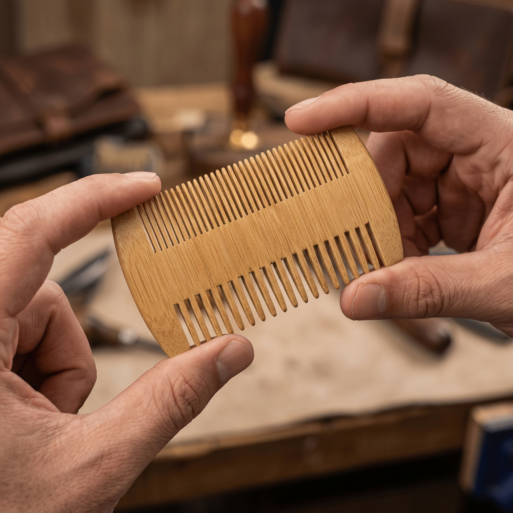 Bamboo Beard Comb | Double-Sided - Bamboo Switch