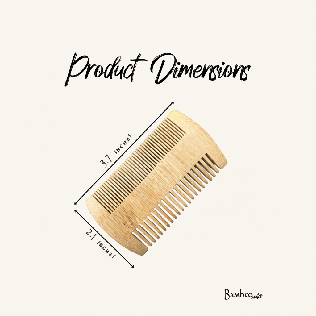 Bamboo Beard Comb | Double - Sided - Bamboo Switch
