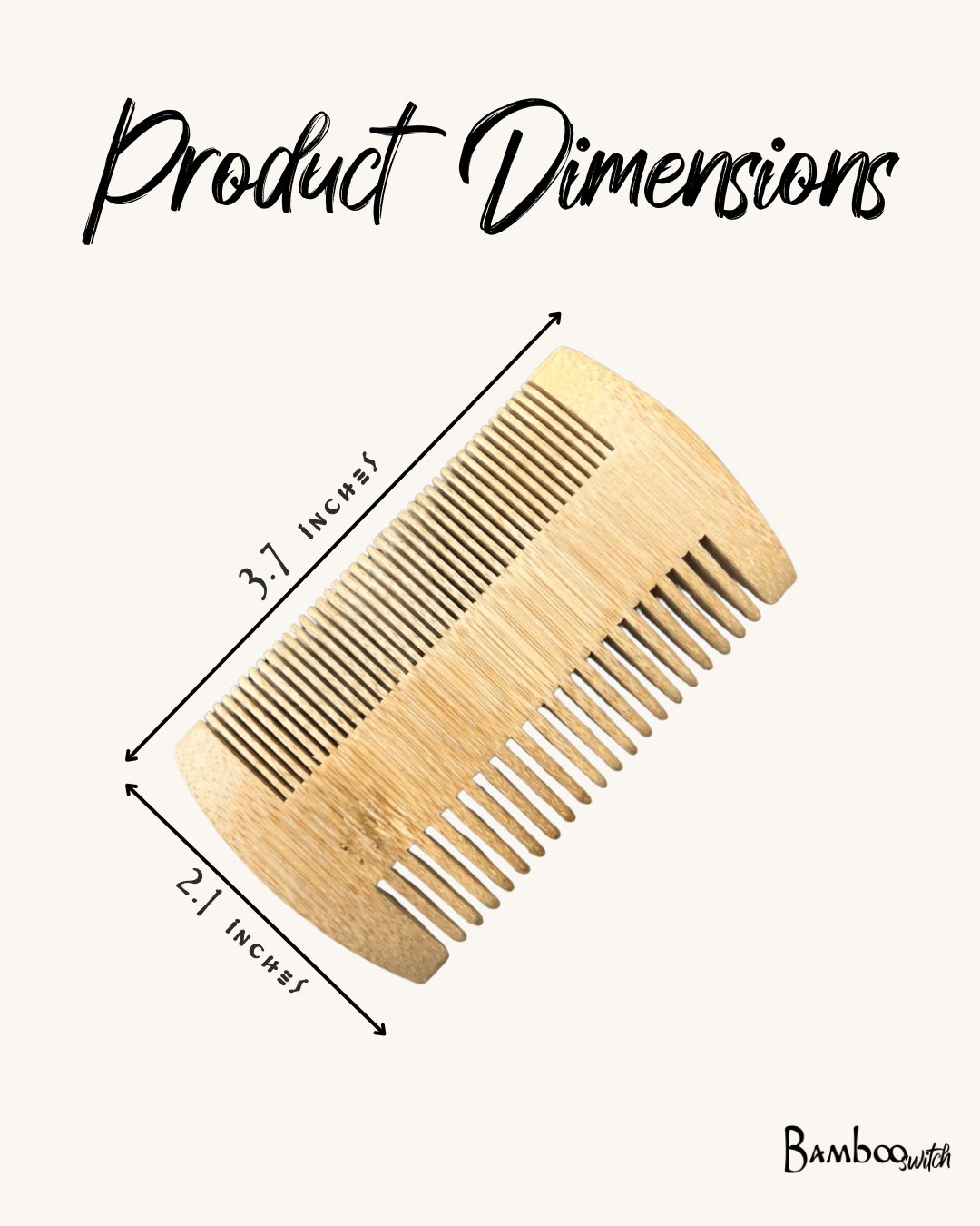 Bamboo Beard Comb | Double - Sided - Bamboo Switch
