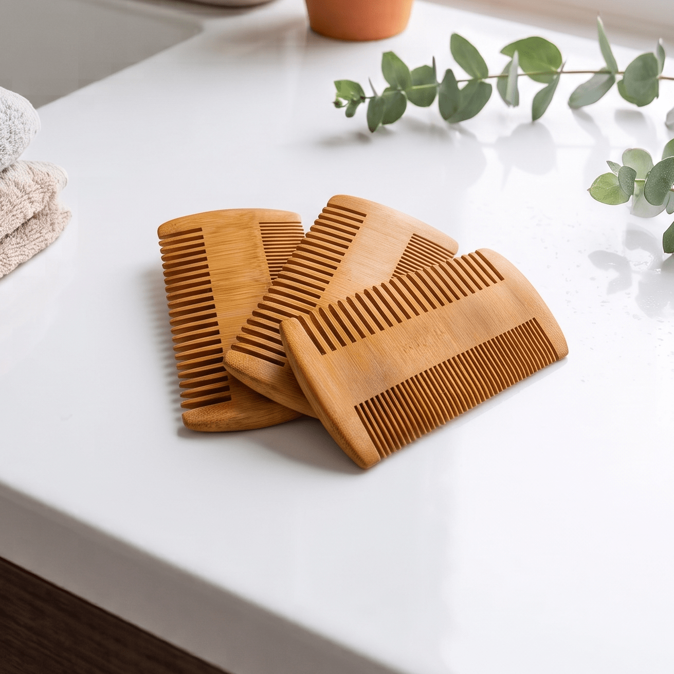 Bamboo Beard Comb | Double-Sided - Bamboo Switch