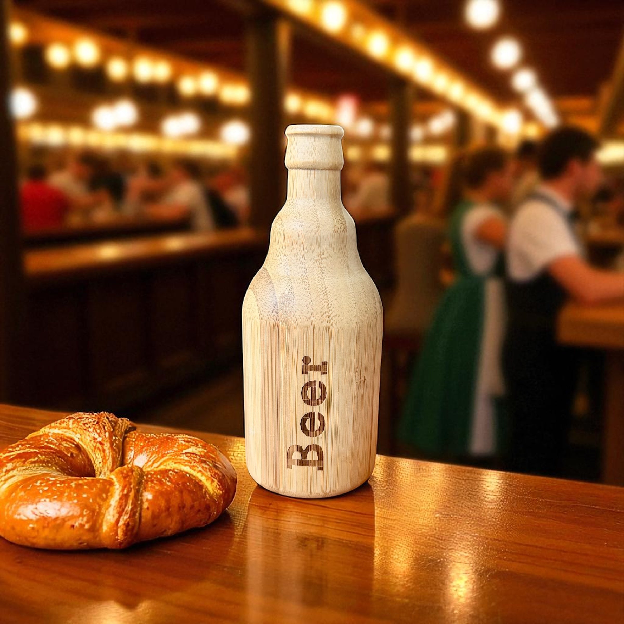 Bamboo Bottle - Shaped Bottle Opener - Bamboo Switch