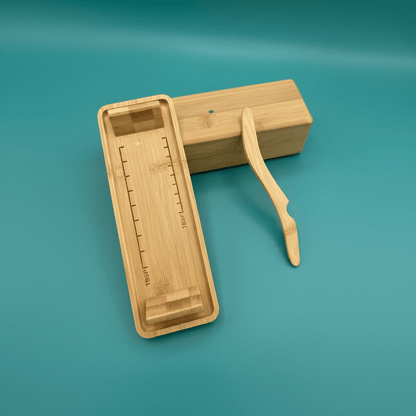 Bamboo Butter Dish against a pleasantly contrasting background | Bamboo Switch