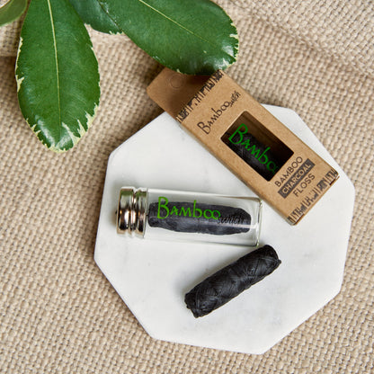 Bamboo Charcoal Floss in Glass Container - Bamboo Switch