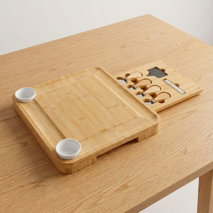 Bamboo Charcuterie Board Set with Cheese Tools - Bamboo Switch