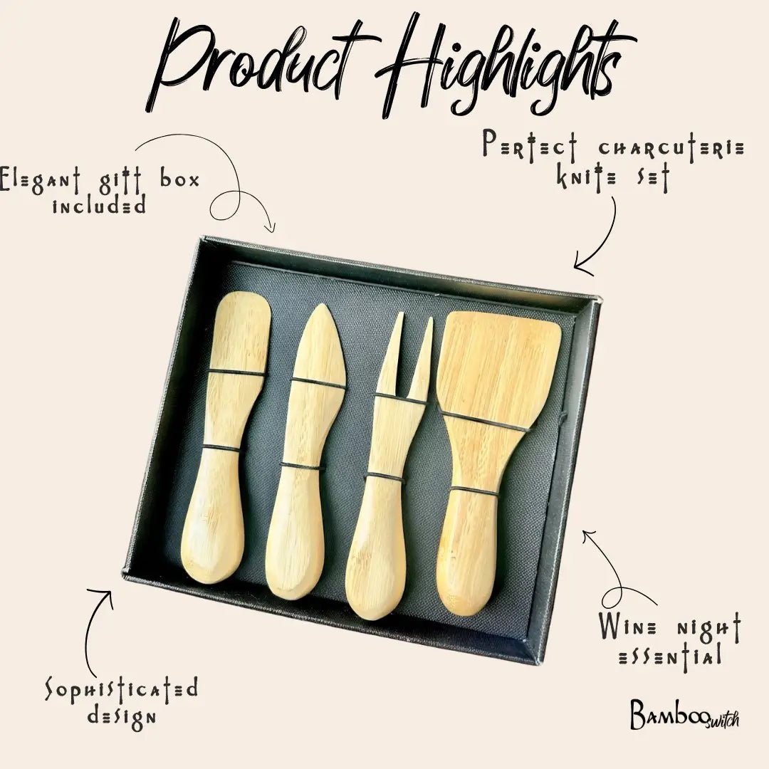 Bamboo Cheese Knife Box Set - Bamboo Switch