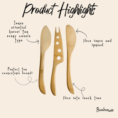Bamboo Cheese Knife Set - Bamboo Switch