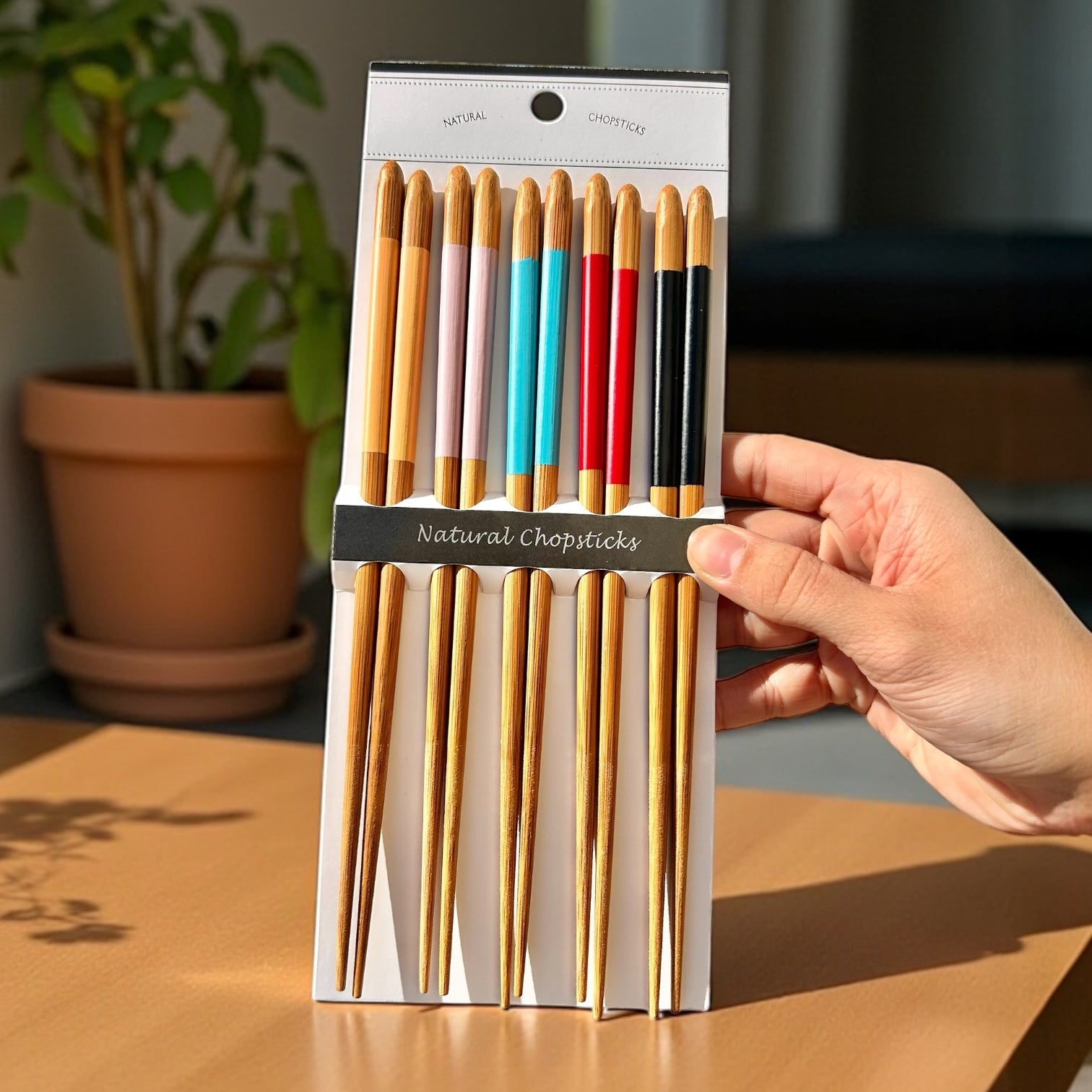 Bamboo Chopsticks Colorful Set of 5 - Bamboo Switch