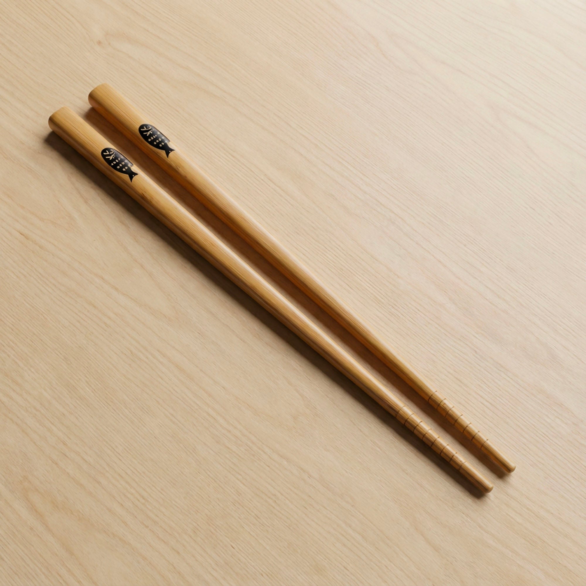 Bamboo Chopsticks with Fish Design | Set of 2 - Bamboo Switch