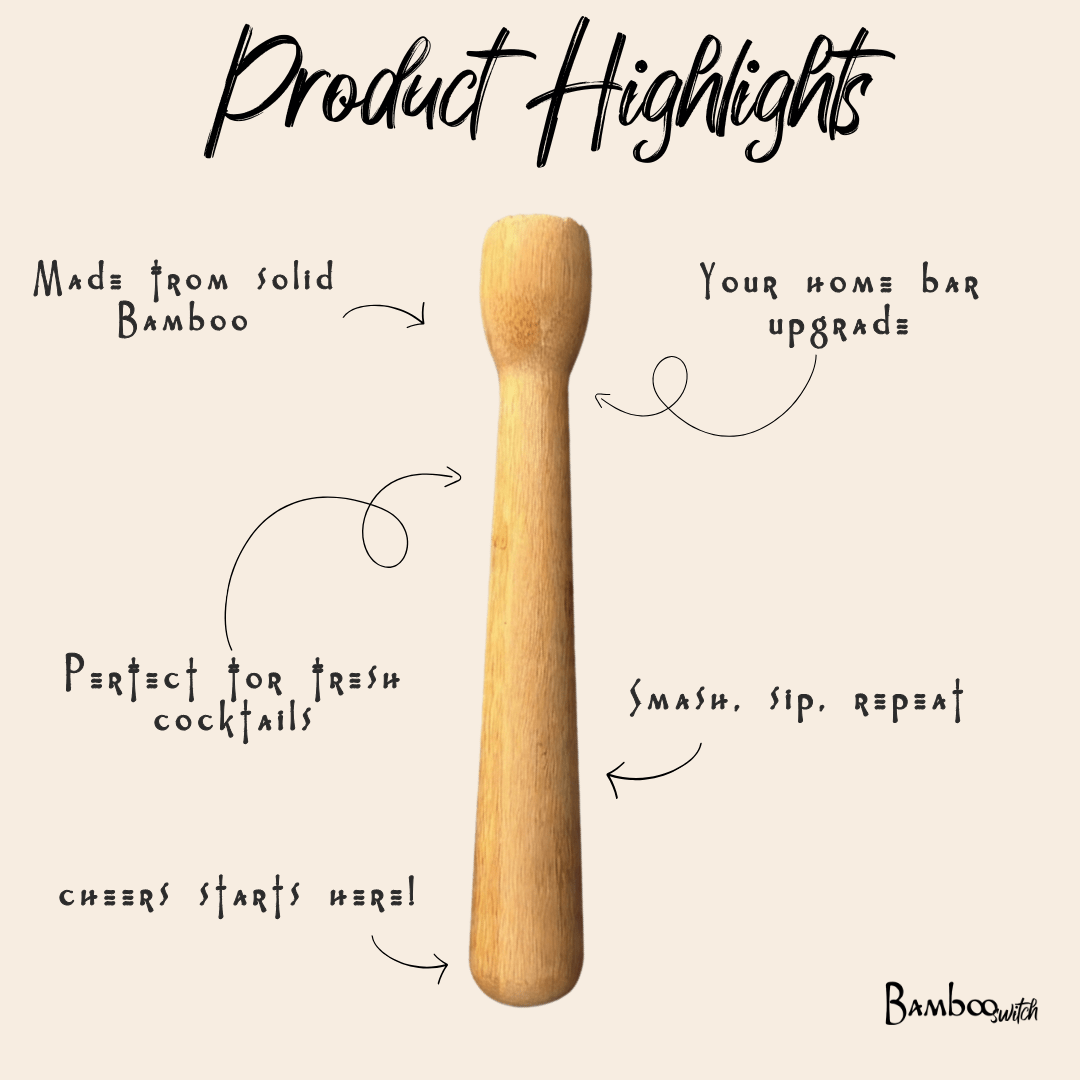 Bamboo Cocktail Muddler - Bamboo Switch