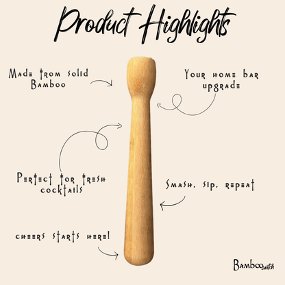 Bamboo Cocktail Muddler - Bamboo Switch