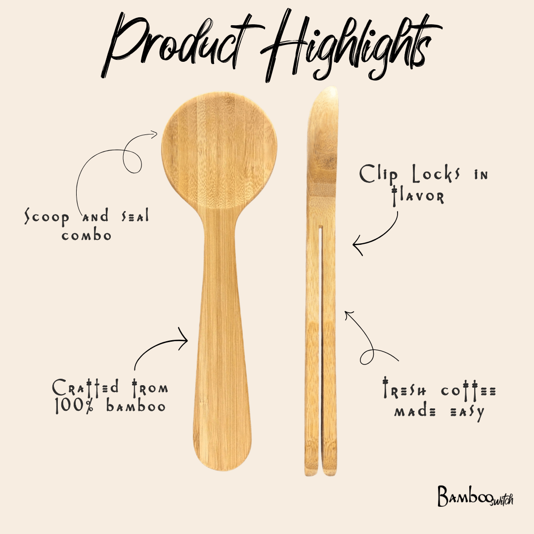 Bamboo Coffee Clip Spoon - Bamboo Switch