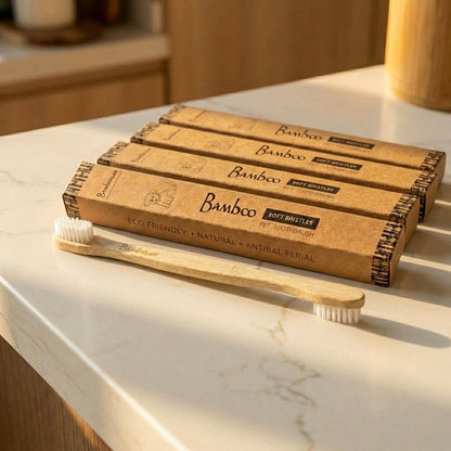 Bamboo Dog Toothbrush | Double - Sided - Bamboo Switch