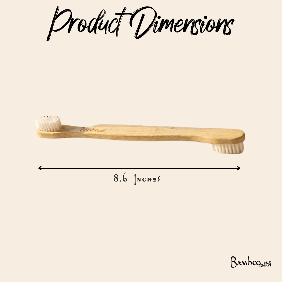 Bamboo Dog Toothbrush | Double - Sided - Bamboo Switch