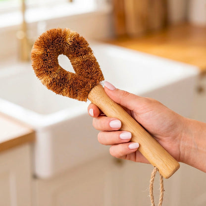 Bamboo Drink Ware Bottle Cleaning Brush | Rounded - Bamboo Switch