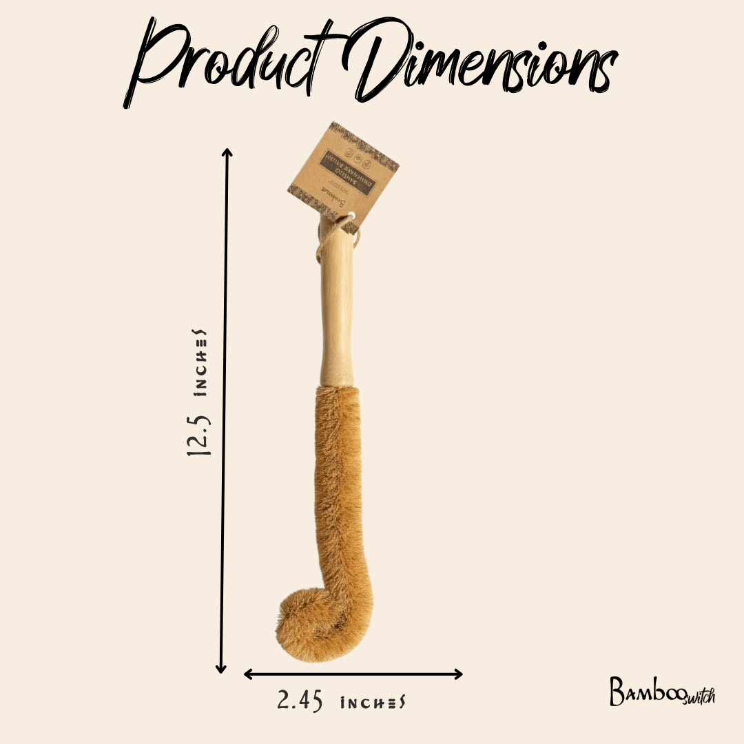 Bamboo Drinkware Cleaning Brush XL | Straight - Bamboo Switch