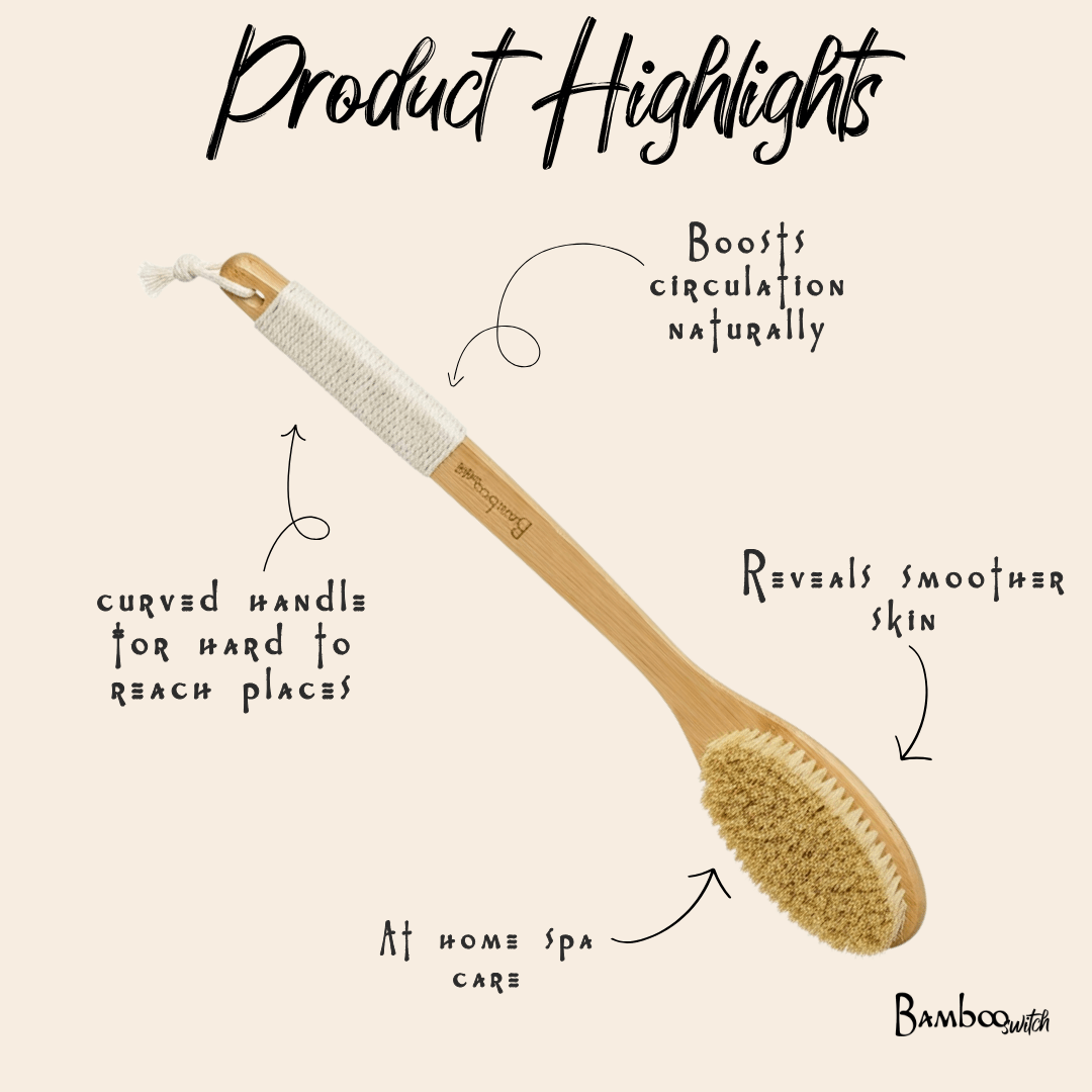 Bamboo Dry Brush | Curved Handle - Bamboo Switch