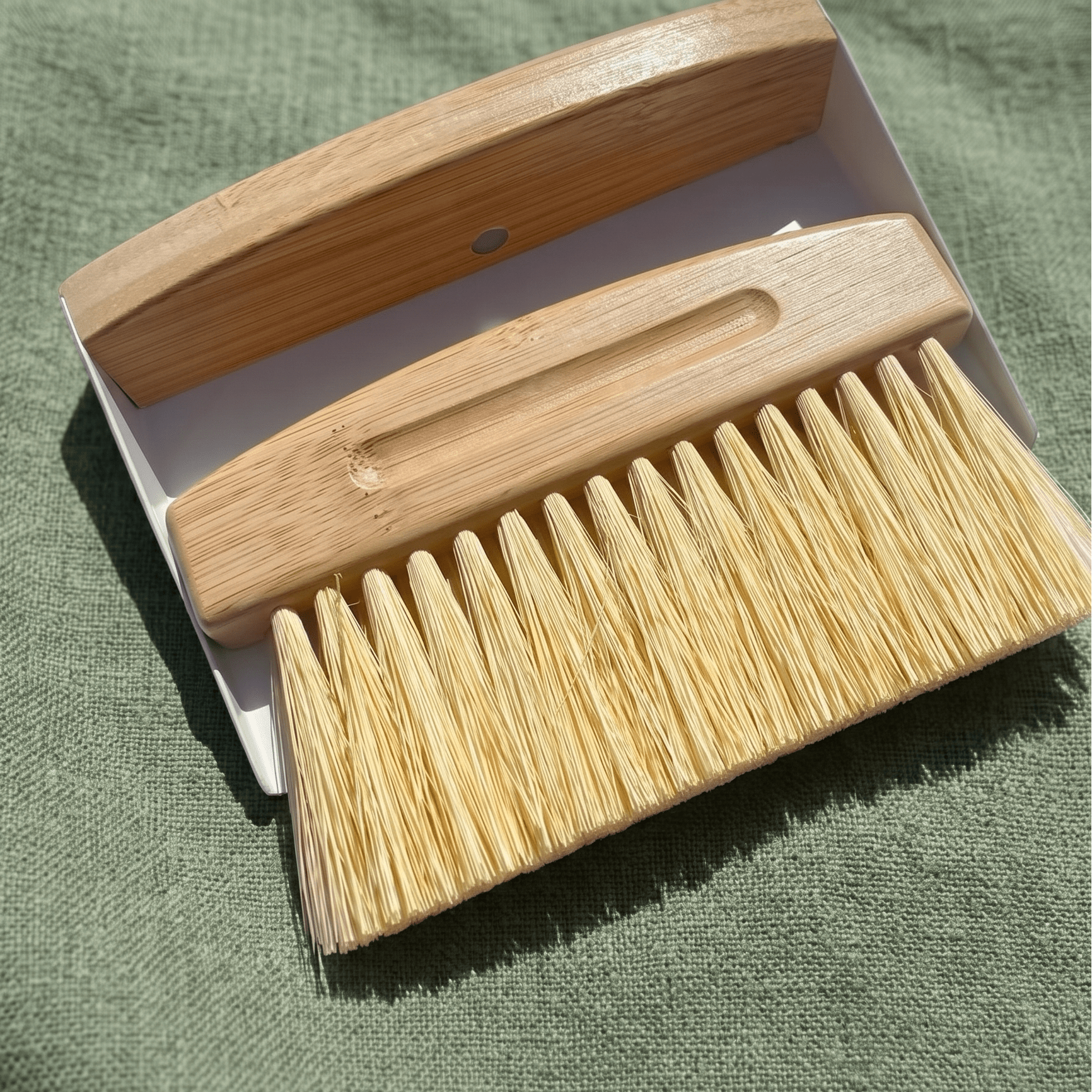 Bamboo Dust Pan With Brush - Bamboo Switch