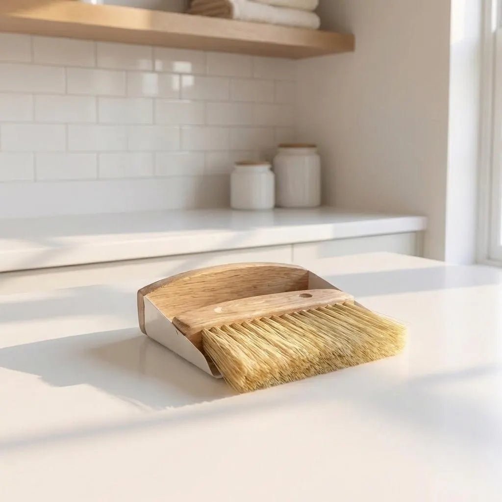 Bamboo Dust Pan With Brush - Bamboo Switch