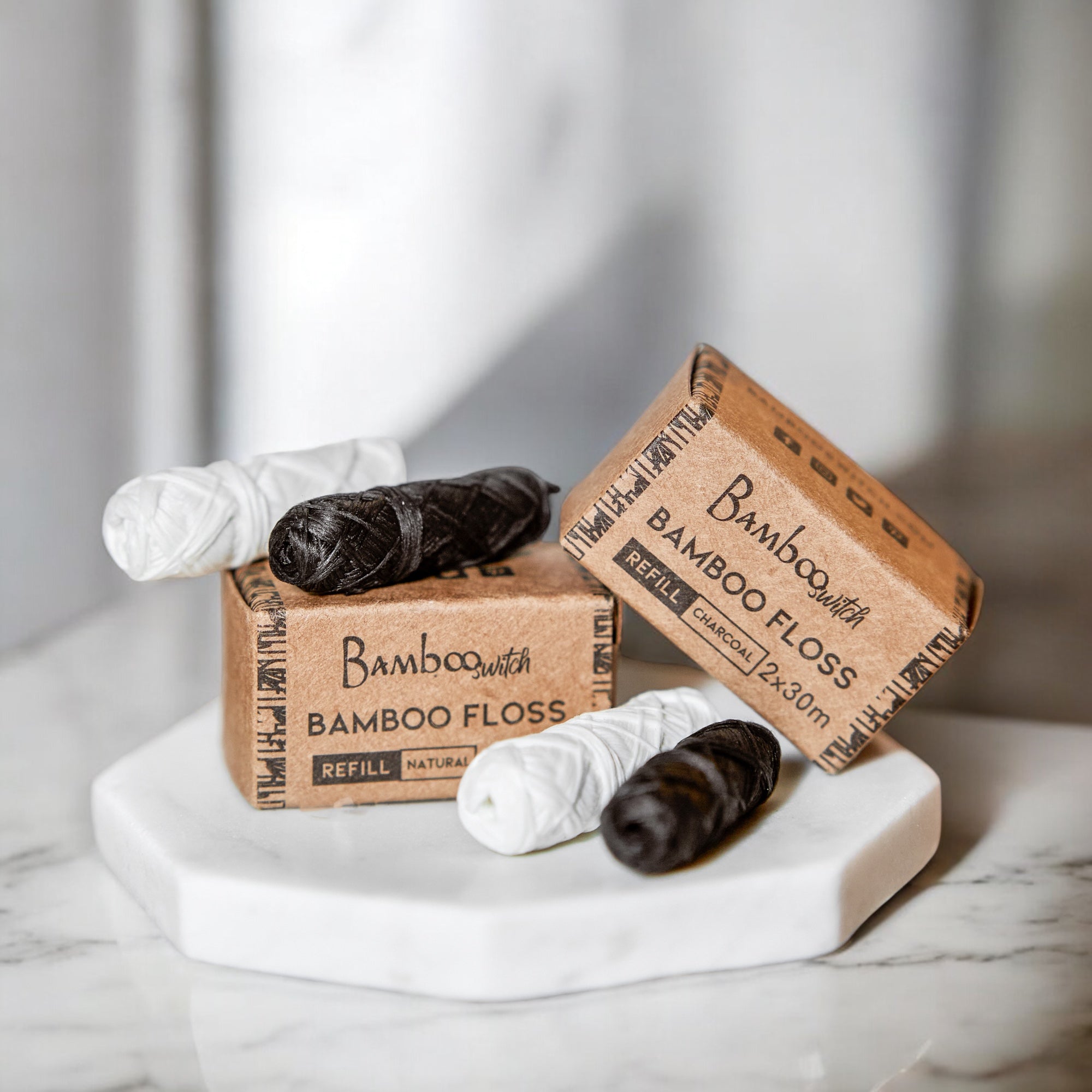Bamboo Floss Refill Pack | 2 Floss Spools - Bamboo Switch