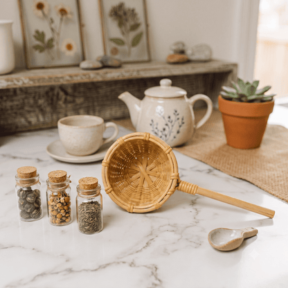 Bamboo Hand Woven Tea Strainer - Bamboo Switch