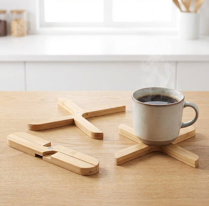 Bamboo Hot Plate Trivet | Foldable - Bamboo Switch