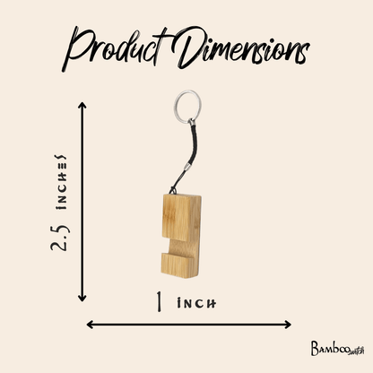 Product dimensions graphic showing 2.5 inch keychain holder | Bamboo Switch