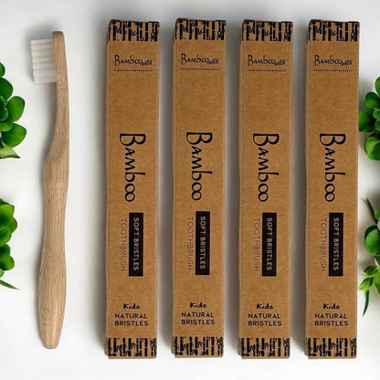 Bamboo Kids Toothbrush | Compostable Bristle - Bamboo Switch
