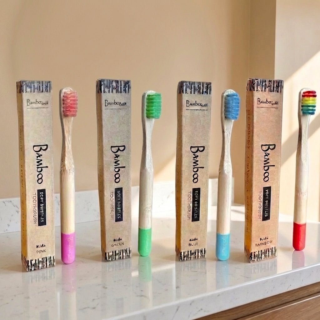 Bamboo Kids Toothbrush | Round Handle - Bamboo Switch