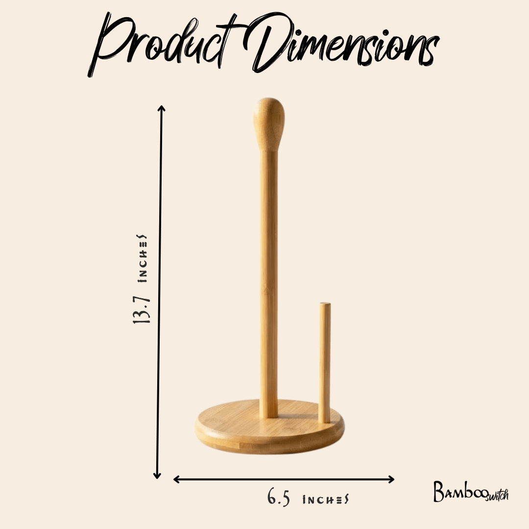 Bamboo Kitchen Paper Towel Holder - Bamboo Switch