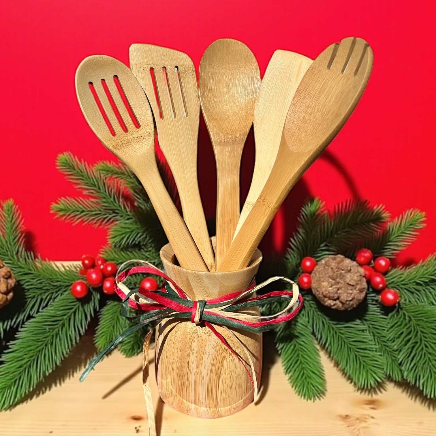 Bamboo Kitchen Utensil 6 Piece Set - Bamboo Switch