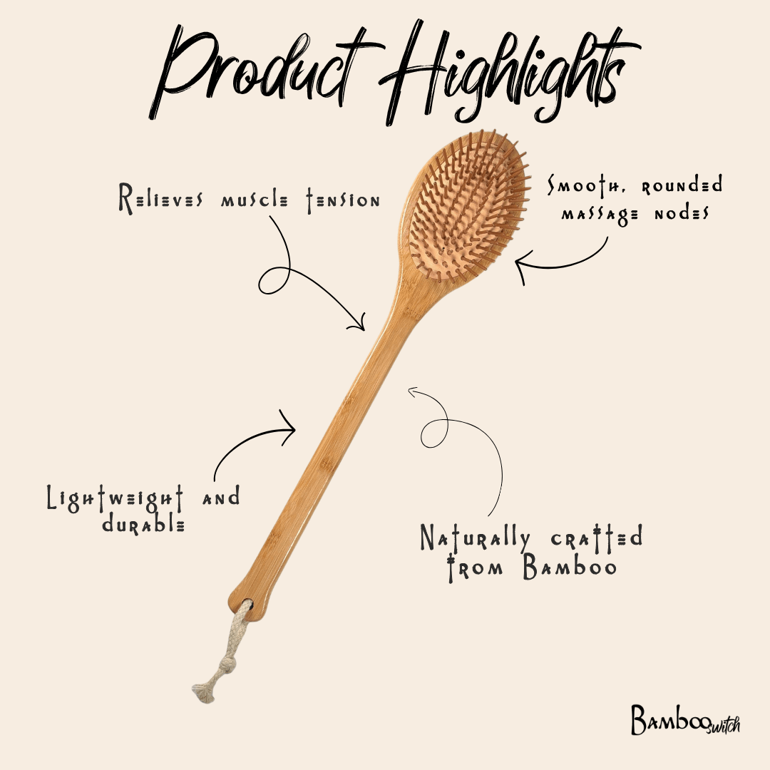 Bamboo Long Handle Back Massager - Bamboo Switch